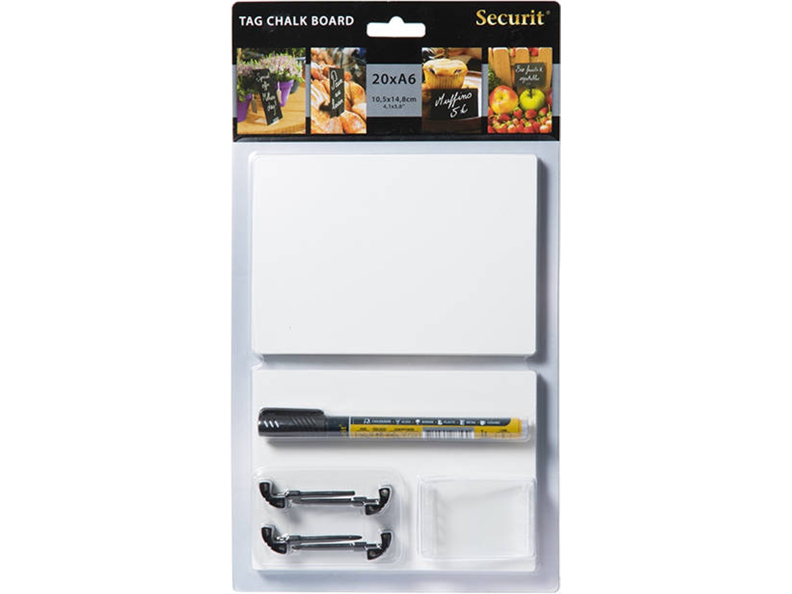 Quadro SECURIT Etiqueta A6 Branco