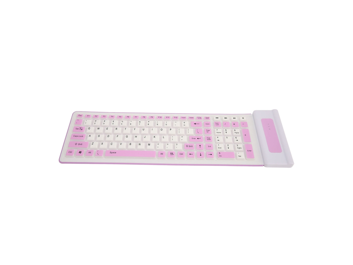 Teclado Sem Fio À Prova D'água Dobrável De Silicone