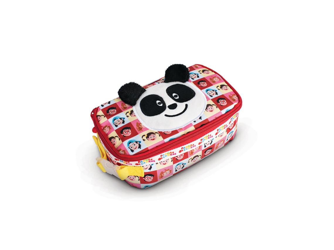 PANDA E OS CARICAS Lancheira Quadrados 21 X 12 X 7 Cm Vermelho