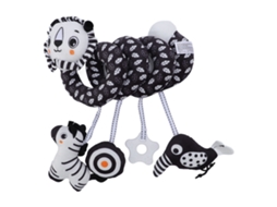 Mali brinquedo Espiral Pelúcia para Carrinho e Berço com Design de Leão Preto e Branco