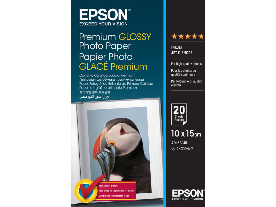 Papel Fotográfico EPSON Premium, 100 x 150 mm, 255g/m²