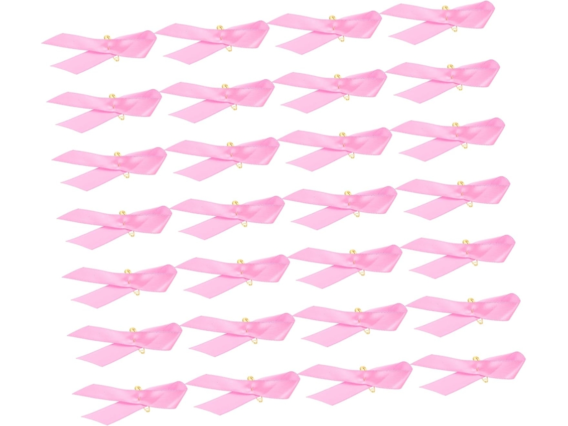 Conjuntos De Broches Fita Rosa Portáteis Para Conscientização,