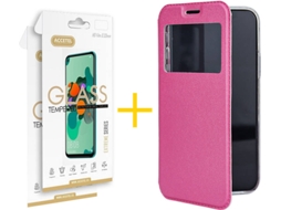 Kit Capa e 2 Películas Samsung Galaxy A52s ACCETEL Gandy Flip (Rosa)