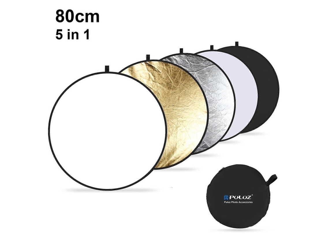 Lurelia Refletor Fotográfico 5 Em 1 Dobrável Durável Prata Dourado Branco