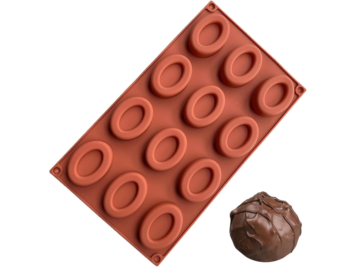 Conjunto De 12 Moldes Ovais De Silicone Sabonete.