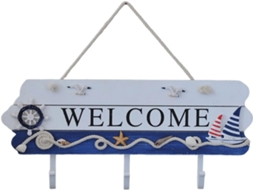 Suporte De Parede Para Entrada Estilo Fazenda Com Gancho Pendurar Placa Boas Vindas, Ideal Para Decoração De Banheiros E