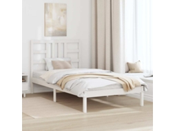 Vidaxl Estrutura De Cama 100x200 Cm Madeira Maciça Branco