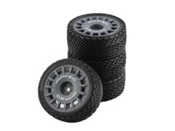 2026 pneus de Carro Rc 1/10 On Road Off road para Tt01 Tt02 Xv01 Ta06 Ptg 2 Hpi Wr8, Diâmetro 67mm, Largura 28mm, Hex 12mm, Cinza