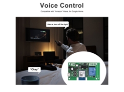 Módulo Relé Interruptor Wi fi Tuya 1ch Dc5v/7 32v Controle Remoto Compatível com Alexa | S/MARCA