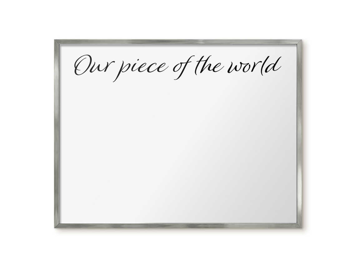 Magnetic Board For Wall Our Piece Of The World For The Bedroom Espelharte (80x60 Cm)