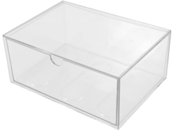 Caixa Organizadora de Mesa Amosfun Pet com Gavetas Transparentes, Design Simples e Compacto, Ideal para Organi