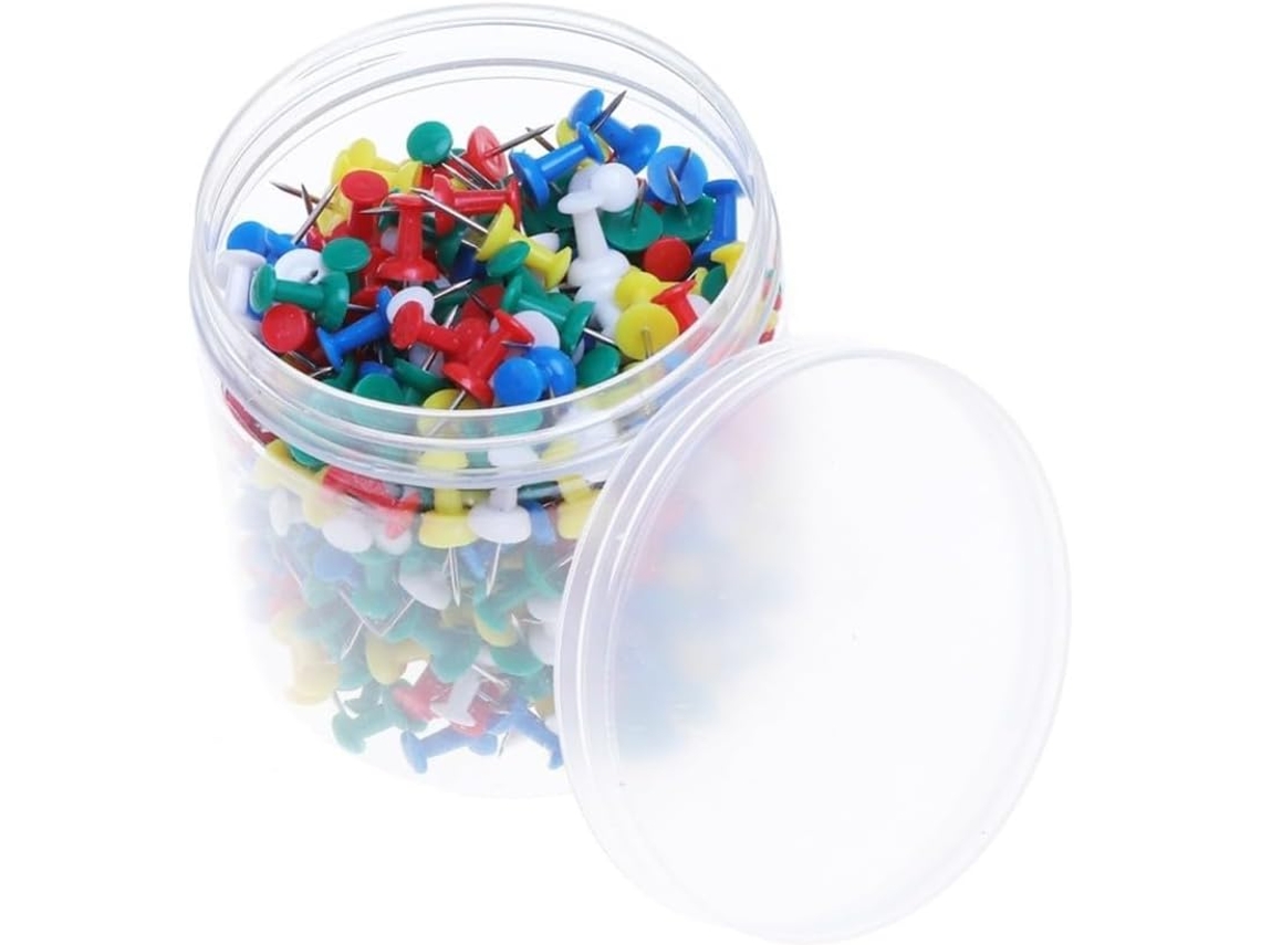 Conjunto De 400 Tachinhas Multicoloridas De Plástico E Metal Para Quadrados De Cortiça, Fáceis E Seguros De Usar, Ideal Para