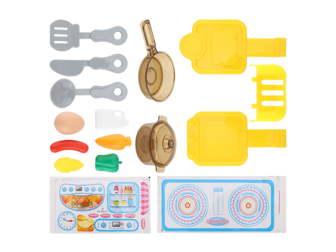 Conjunto De Brinquedos De Cozinha Para Crianças 12 Peças Brincar De Casa Imitar Utensílios Educativo Diy