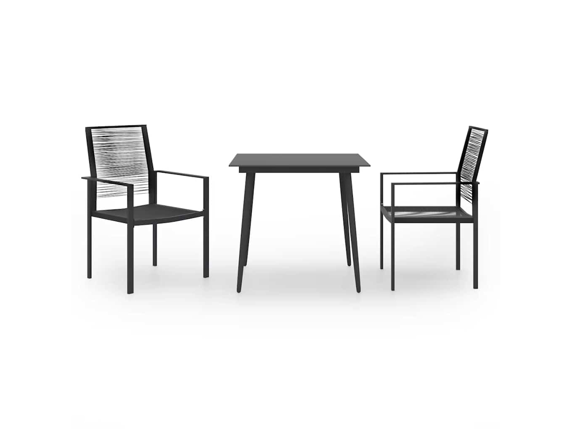 Vidaxl 3 Pcs Conjunto De Jantar Para Jardim