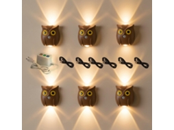 Conjunto De 6 Luminárias Noturnas Led Com Sensor Movimento Brilho