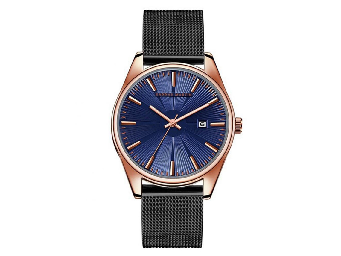 Reloj De Pulsera Para Hombre De Acero Inoxidable Con Cuerda De Malla Y Cuarzo (ky15 L-wfh)