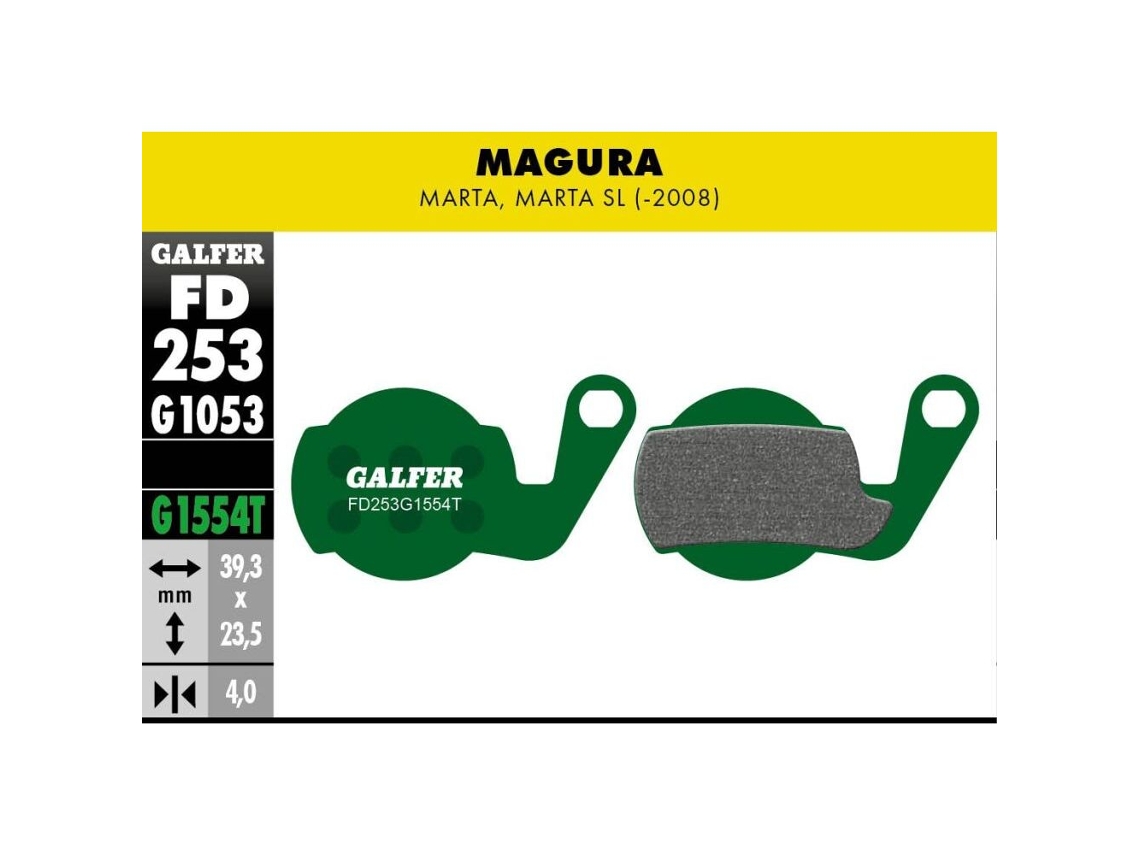 Pastilhas de travão GALFER Bike Magura Marta SL (-2008)