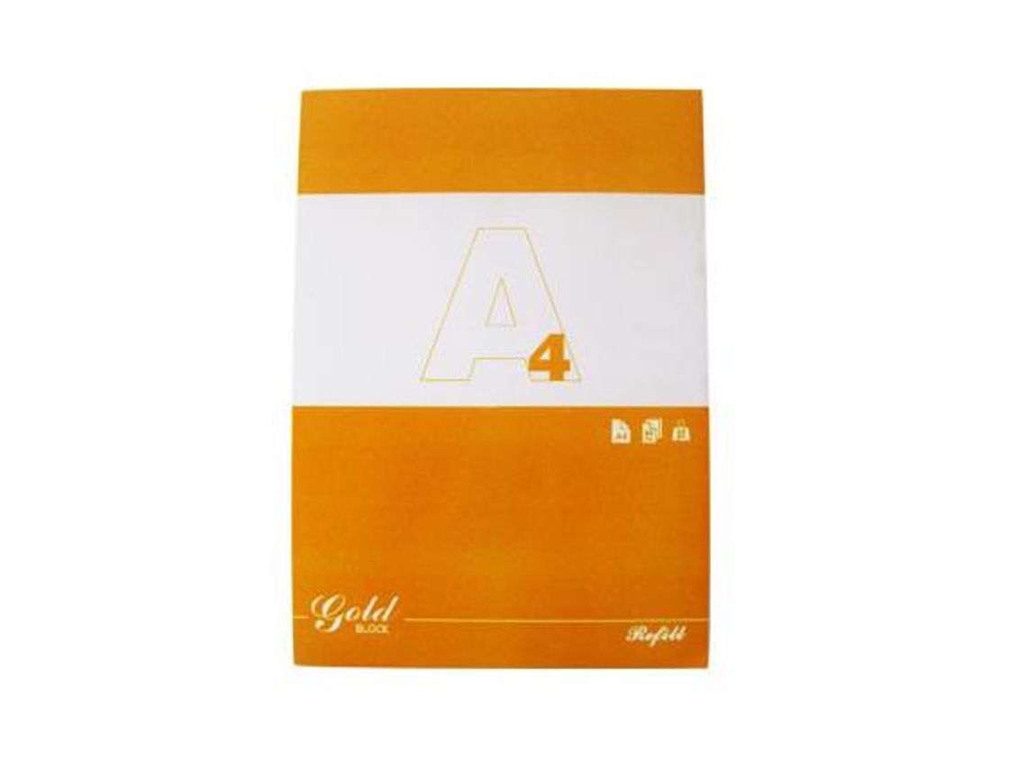 Bloco Recarga Gold A4 Liso 60gr 80 Folhas 4 Furos