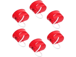Conjunto de 6 Pernas de Pau Educativas Vermelhas para Meninos e Meninas, Interativas, Antiderrapantes, com Ponta de Apoio SFUSHOS