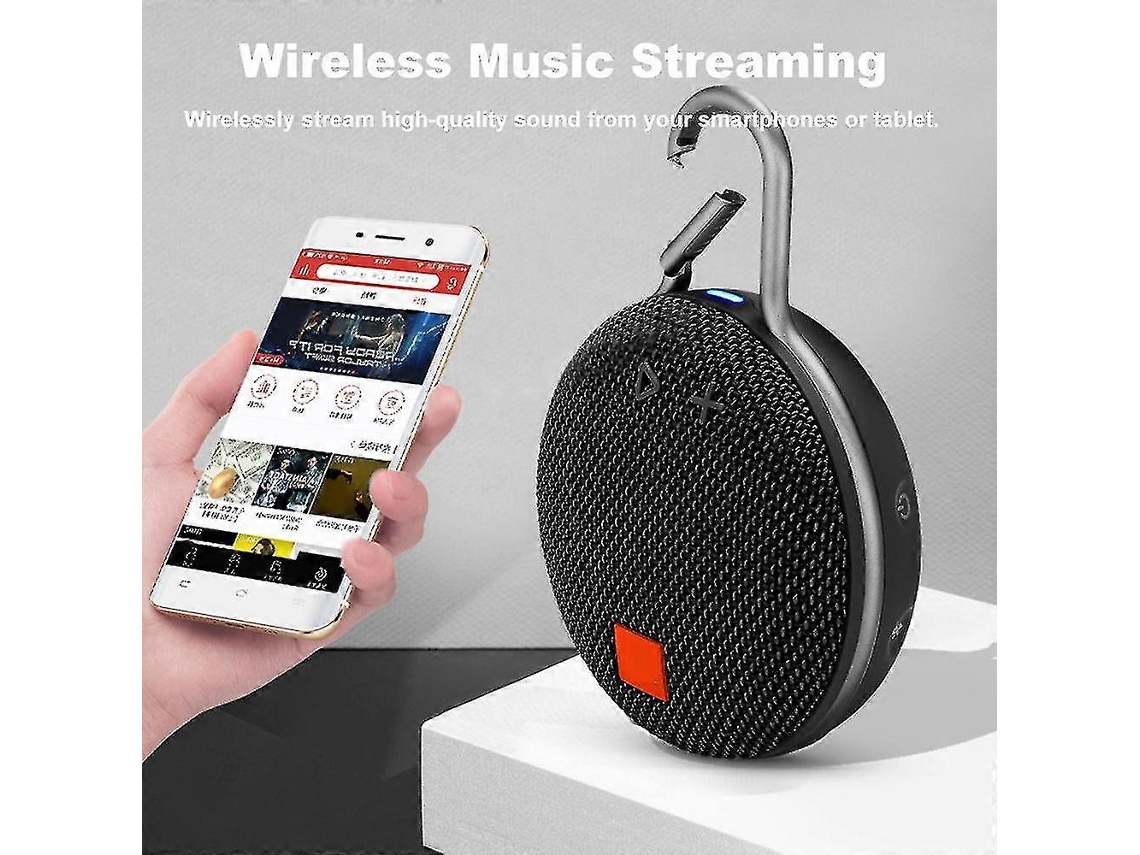 Caixa De Som Bluetooth Sem Fio Wekity, Caixa De Música Portátil À Prova Dágua, Pequeno Subwoofer, Cinza Prateado Olysi Shop
