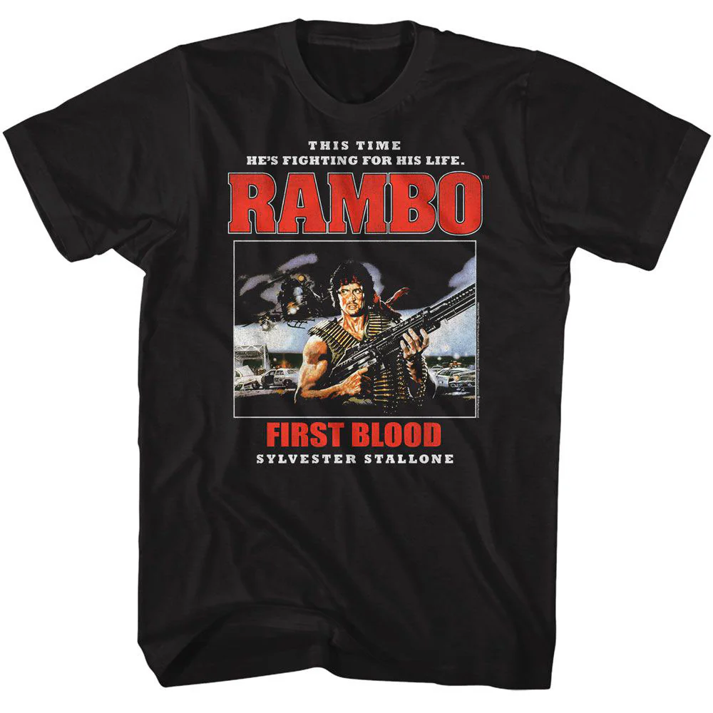 Rockinstone Rambo Rambo Text Stack T-shirt（s）