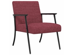 Conjunto 1 Poltrona Moderna Vidaxl Vermelho Tecido (59 X 75 X 78 Cm)