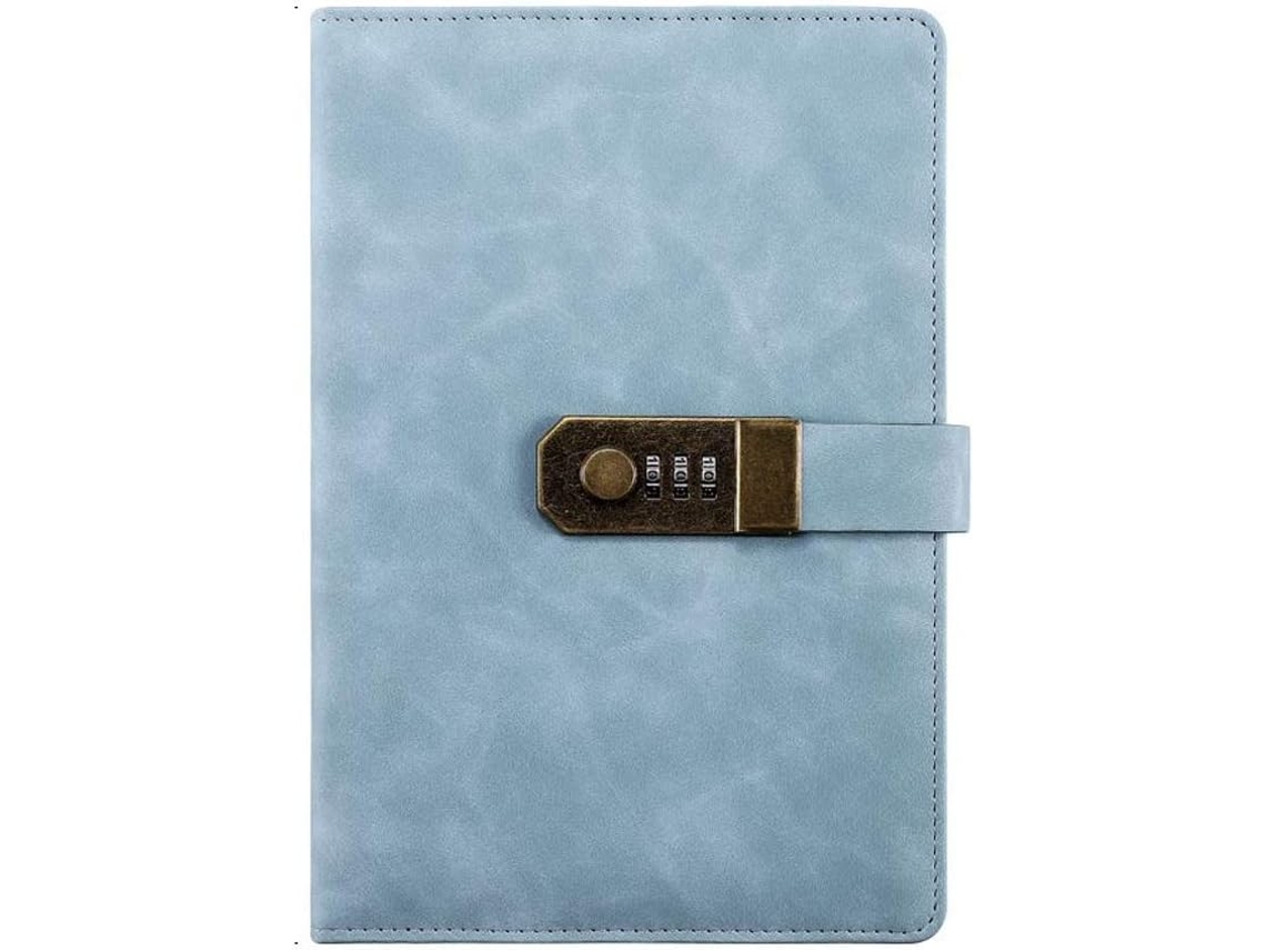 Caderno Com Porta-canetas, De Couro Folhas Pautadas Para Material