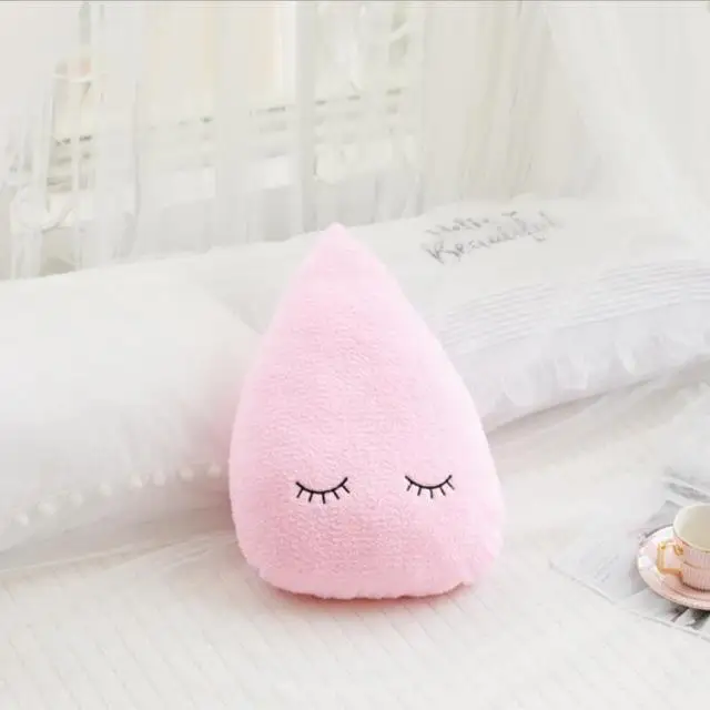 Novo Travesseiro/almofada de Pelúcia, Decoração para Quarto MDUG (gota de Chuva Rosa 50cm)