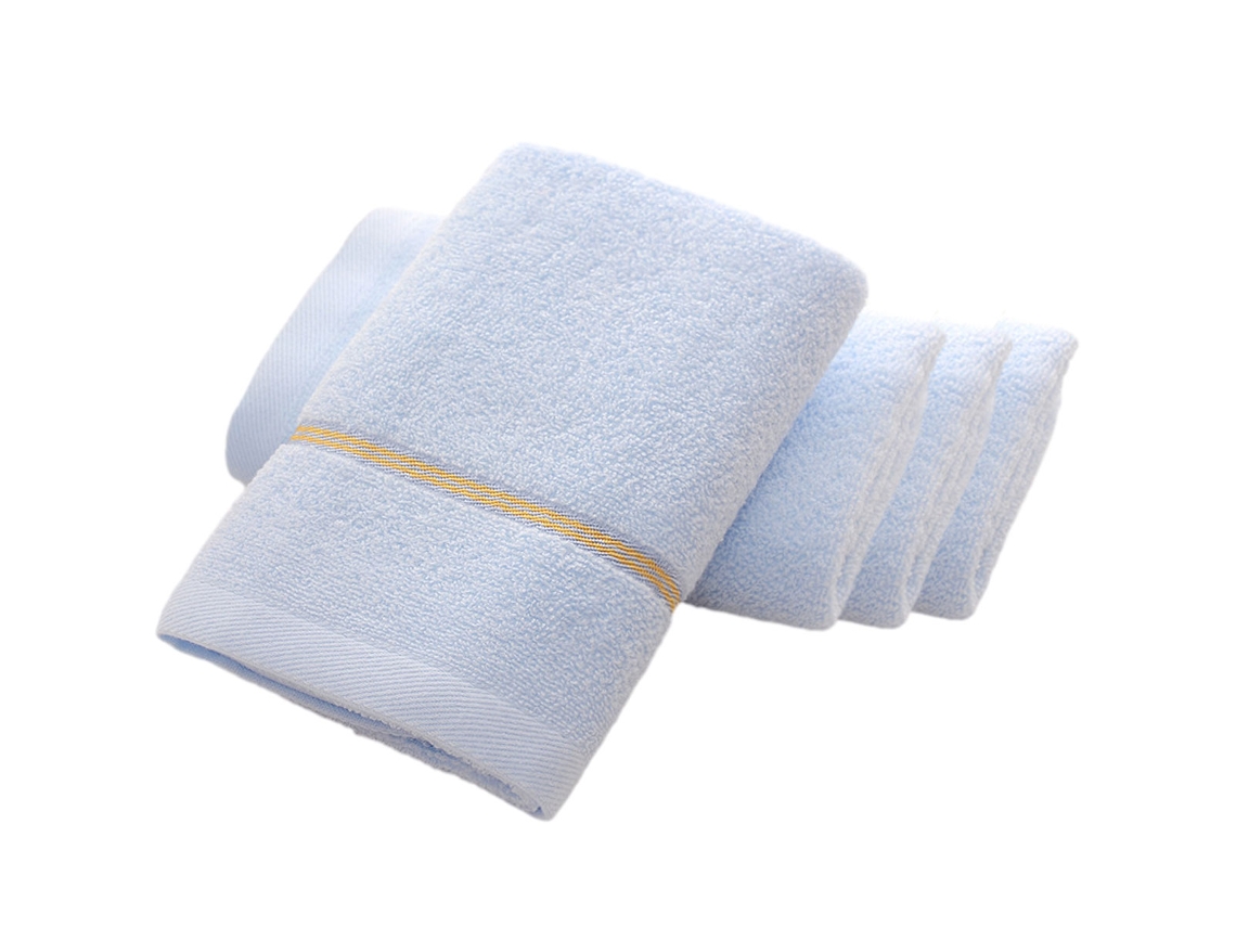 Conjunto de Toalhas de Mãos NEVEANCE Absorvente Banho Mão Rosto Algodão Azul - 4pcs (33x73cm)