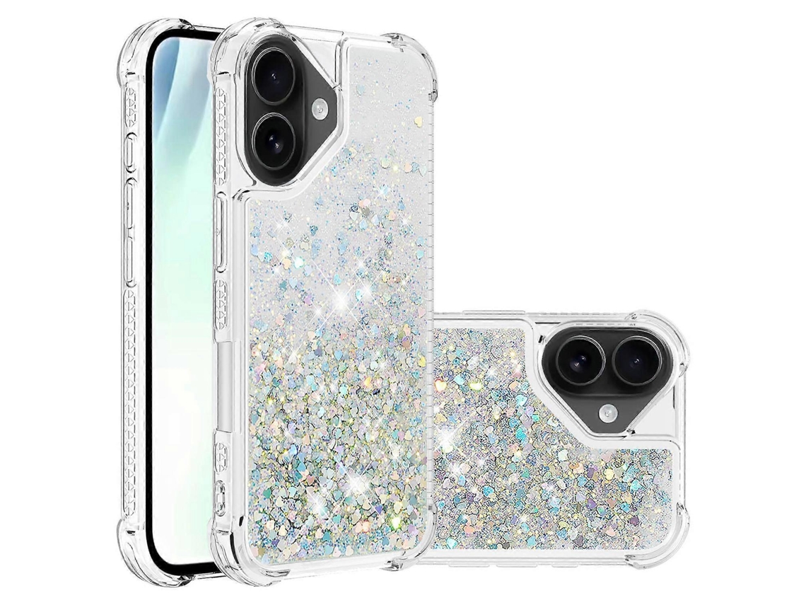 Capa De Tpu Compatível Com Iphone 17 Com Glitter E Areia Movediça, À Prova De Choque -lingling