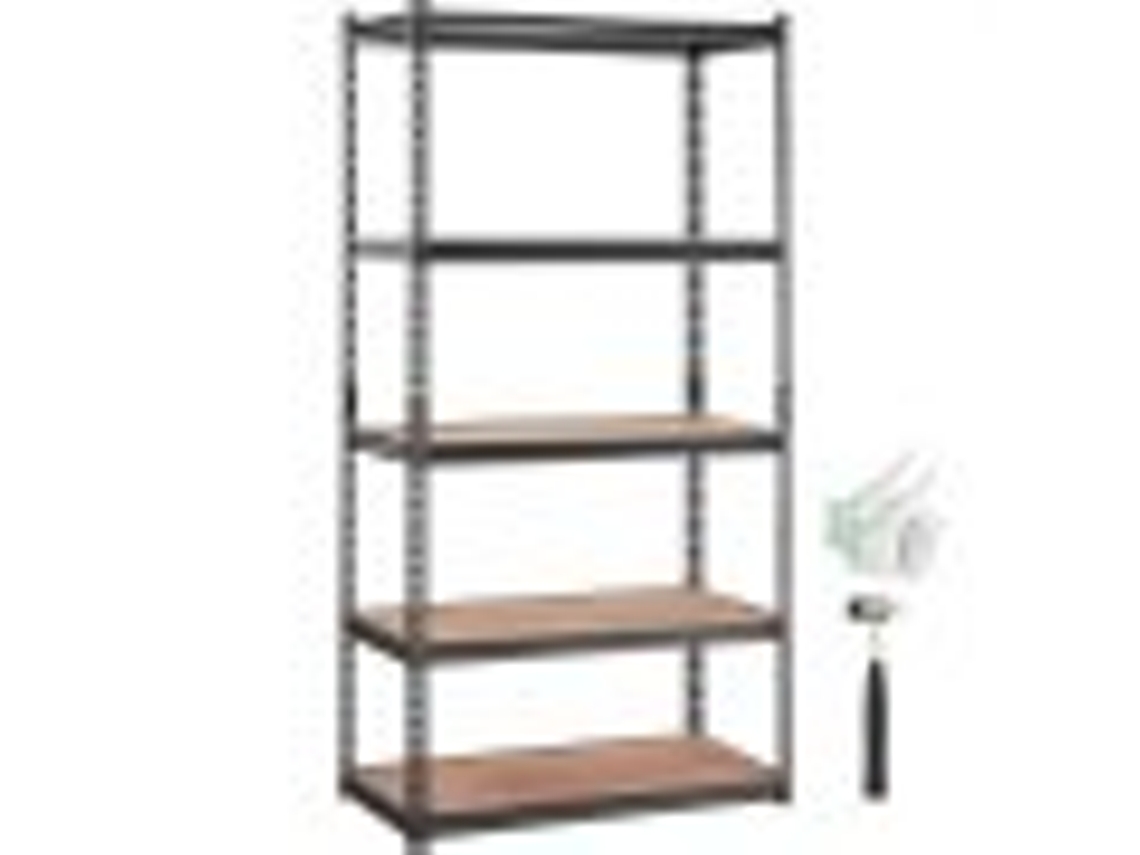VEVOR 5 Camadas Ajustáveis Capacidade 2000Lbs Prateleiras Resistentes Da Garagem Prateleiras de Serviço Público Preto 36 C X 18 W X 72 A