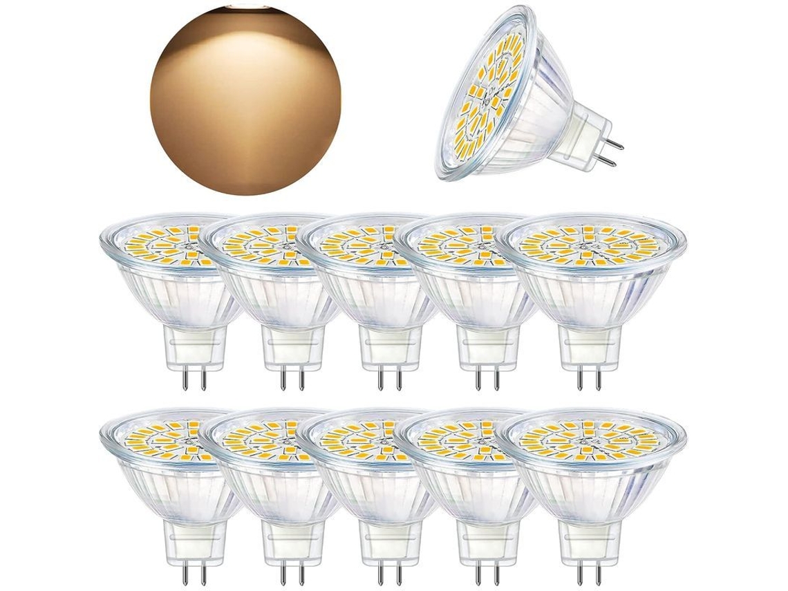 LÂMPADA LED Nova Line GU5.3 MR16 12V 3W branco quente 3000K não regulável pacote de 10