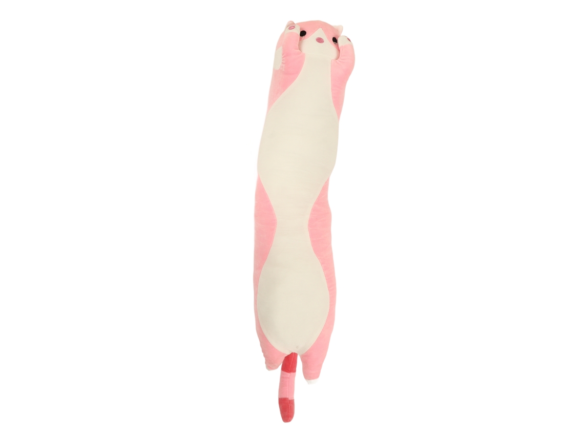 Primerox brinquedo de Pelúcia Gato Adorável Almofada Longa 90cm Macio para Crianças Rosa