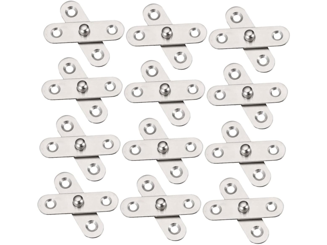 Conjunto De 12 Dobradiças Giratórias Para Portas, Em Aço Inoxidável,