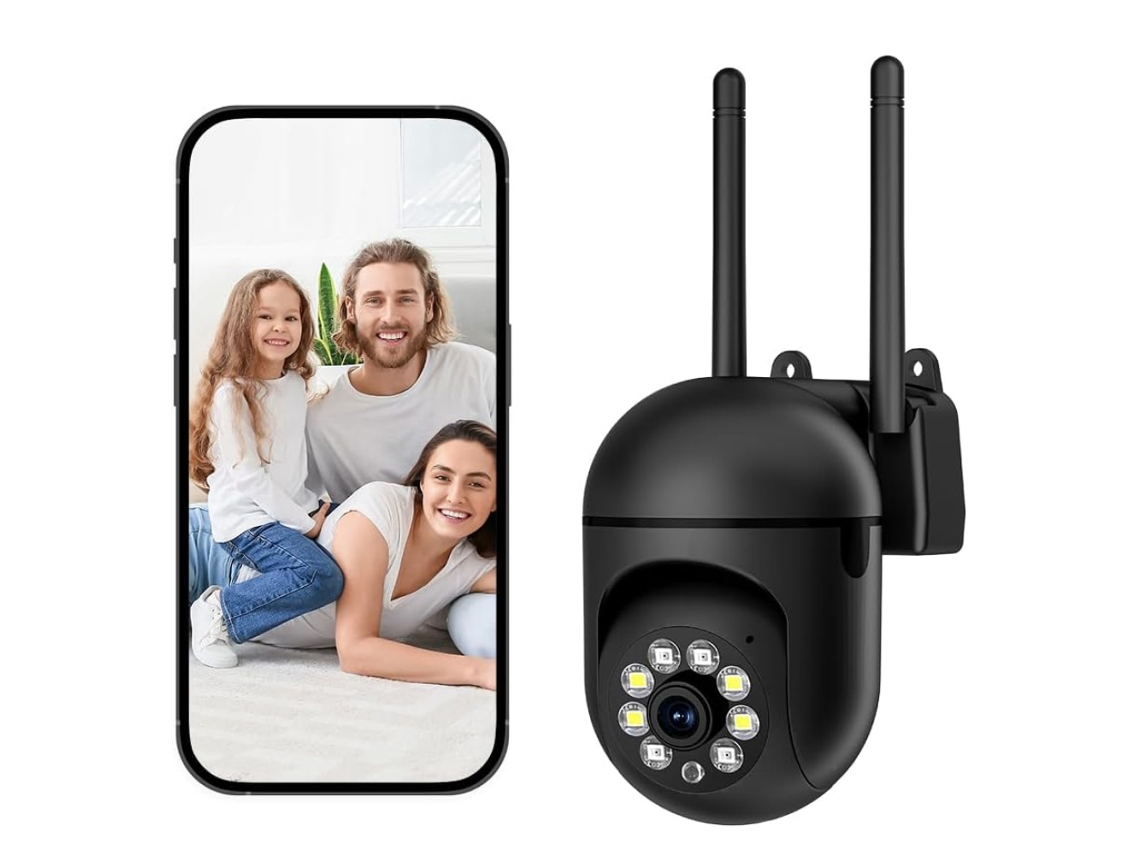 Câmara De Vigilância Externa Ip Wifi 2.4 5g Hd 1080p Zoom X4 Seguimento Humano Visão Noturna A Cores