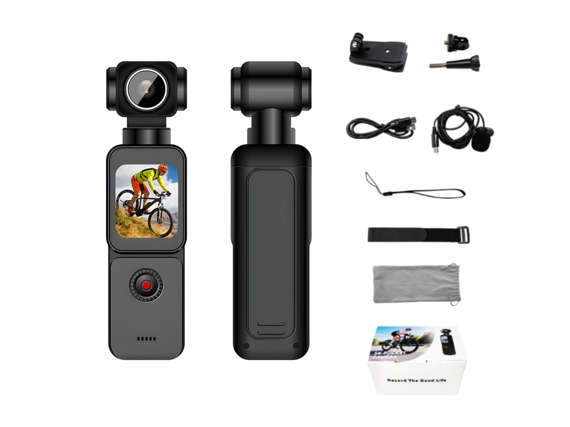 Câmara Ação Wifi 5K OHPA Px3 Action Cam 270 Automatic Rotating Lens Preto