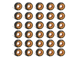 30 Bobinas Toroidais De Cobre Horizontais Com Capa Para Pcb 5026 15uh 6a