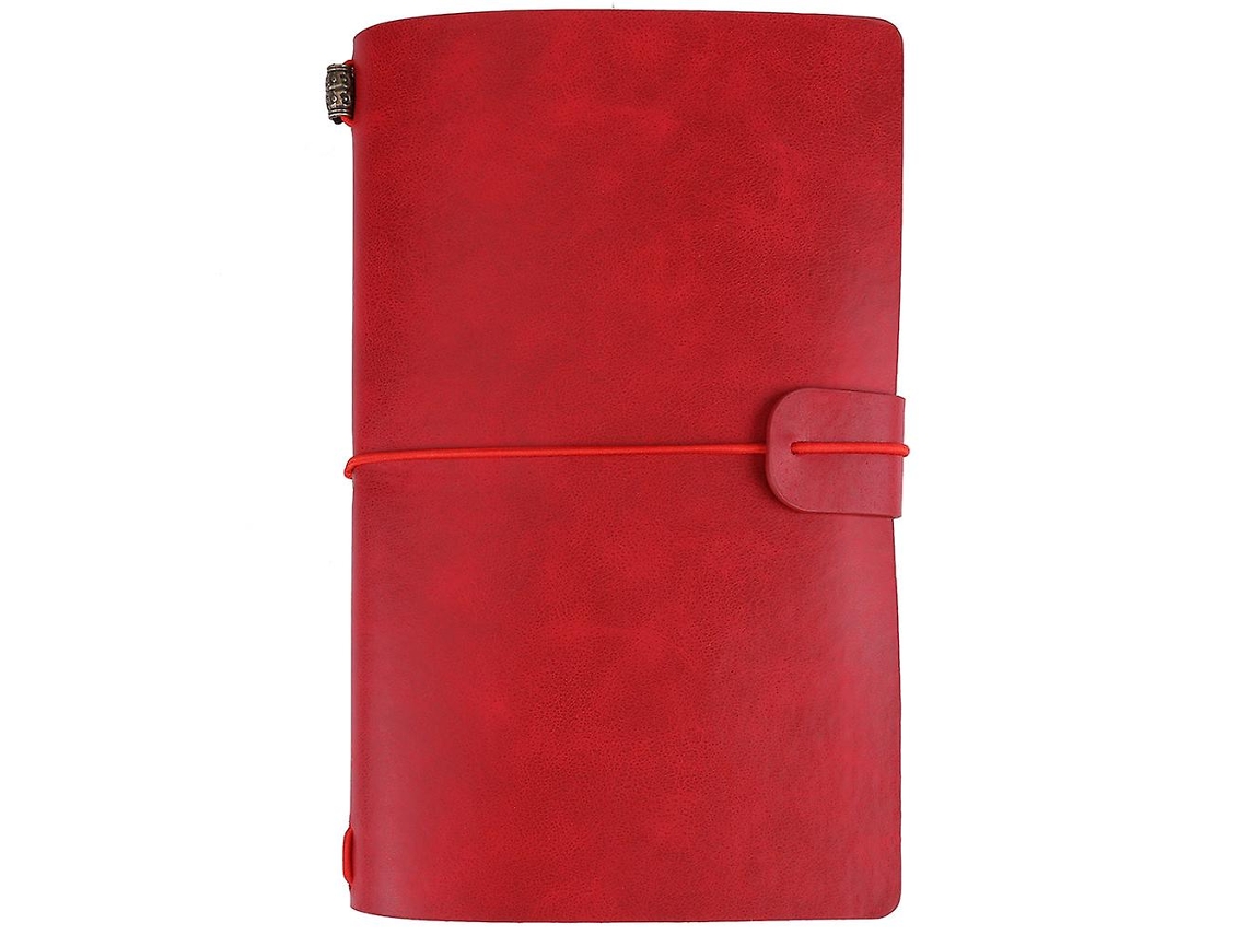 Caderno De Viagem Clássico Em Couro Pu, Diário Pessoal, Recarregável, Vermelho