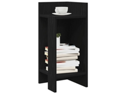 Vidaxl Mesas Laterais 2 Pcs Com Prateleira 110x50x103 Cm Preta