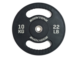 Disco de Musculação BODYTONE de Borracha de 10 kg com Pega
