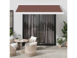 Vidaxl Toldo Retrátil Automático 350x250 Cm Castanho