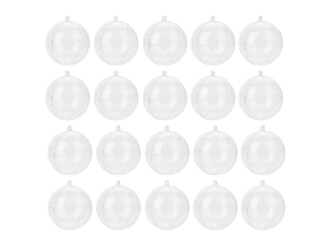 Conjunto de 20 Bolas de Natal Transparentes para Decoração Diy Árvores de Natal com S/MARCA