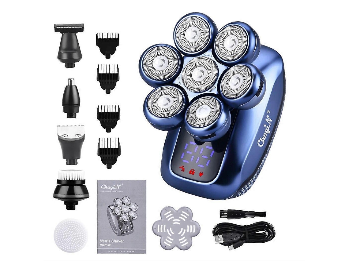 Kit De Barbeador Multifuncional 7 Cabeças, Para Cuidados Pessoais, Barba E Cabelo