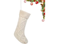 Meia De Natal De Tricô Macio Para Pendurar Na Árvore