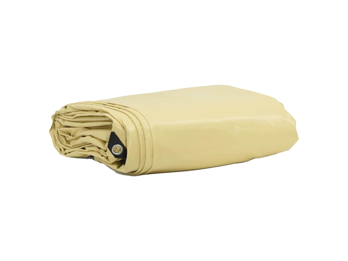 Vidaxl Lona 650g / M² Bege 3 X 4 M Lona Com Revestimento Em Pvc