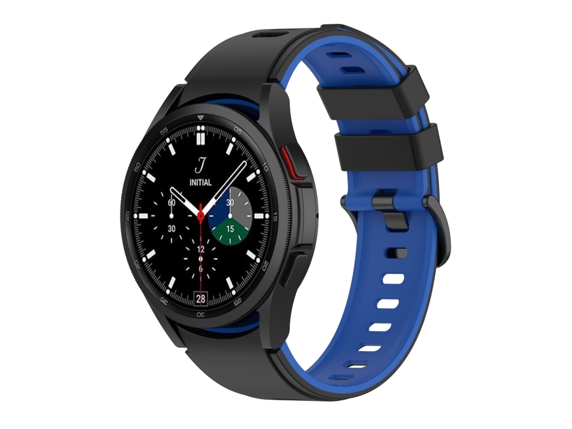 Bracelete Para Samsung Galaxy Watch 5 Pro (45mm) / Watch 5 (40mm/44mm) - Silicone Duas Cores - Preto Azul