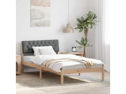 Vidaxl Estrutura Da Cama Castanho E Cinzento-escuro 100 X 200 Cm