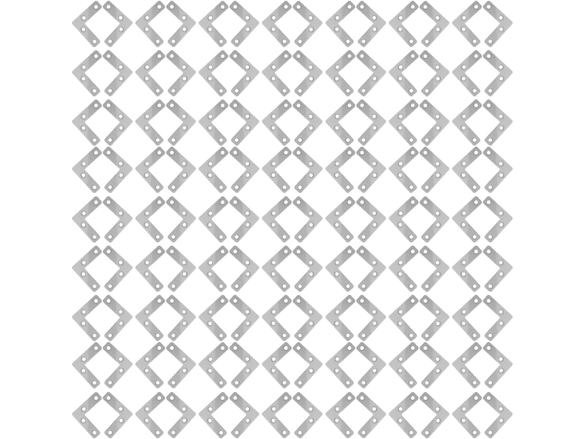 Beaupretty 100-unidades Placa De Fixação Em Aço Inoxidável Para Portas E Janelas, Prata, Design Multi Oco E Reforço Para