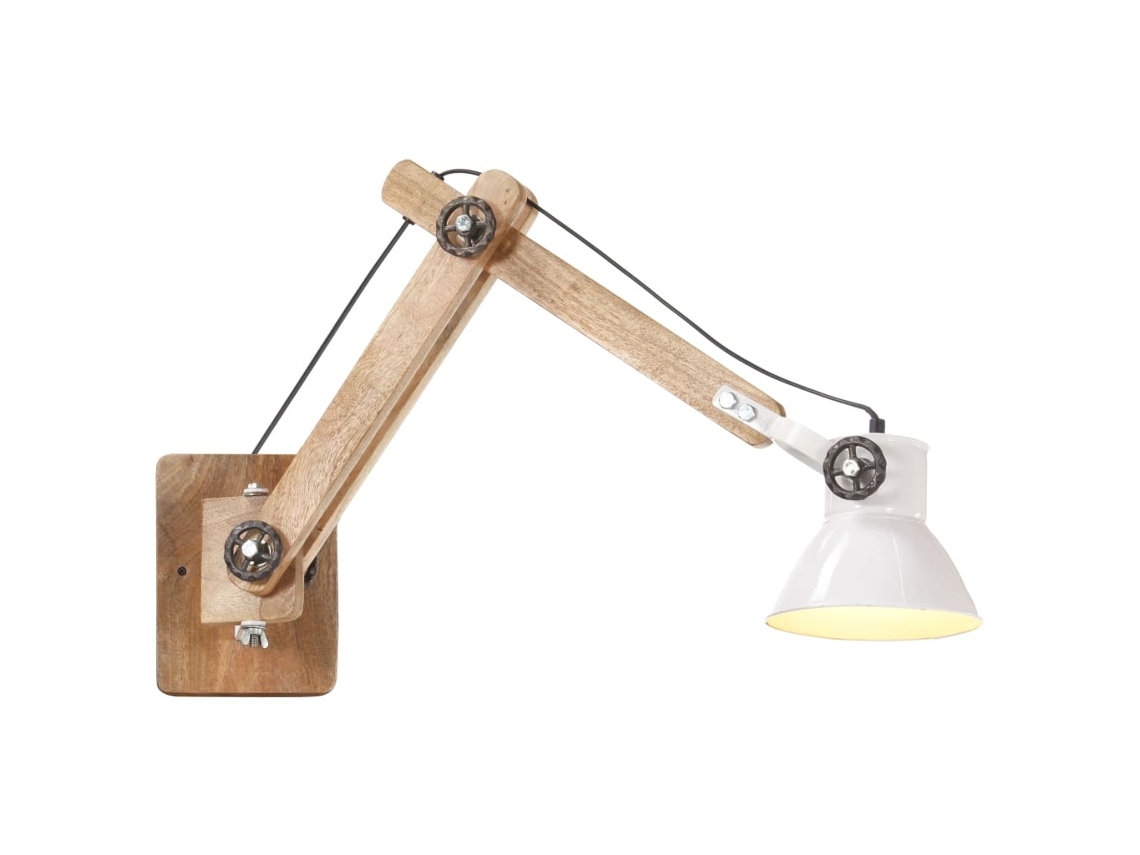 Vidaxl Candeeiro De Parede Redondo Estilo Industrial E27 Branco