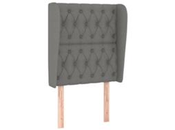 Headboard, Headboards Vidaxl Cinzeto Tecido (83 X 23 X 118/128 Cm)